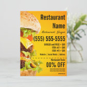 Invitation Flyer Burger 5x7 (Debout devant)