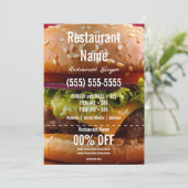 Invitation Flyer Burger 5x7 (Debout devant)