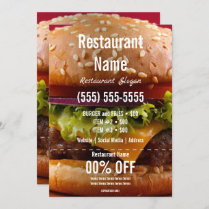 Invitation Flyer Burger 5x7