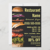 Invitation Flyer Burger 5x7 (Devant)