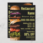 Invitation Flyer Burger 5x7 (Devant / Derrière)