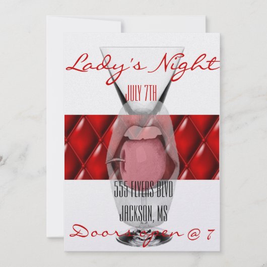 Invitation Flyer de la fête de la nuit (Devant)