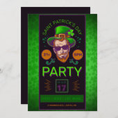 Invitation Flyer de la fête de la Saint Patrick (Devant / Derrière)