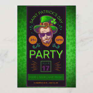 Invitation Flyer de la fête de la Saint Patrick