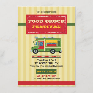 Invitation Flyer de la fête du camion de ravitaillement