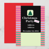 Invitation Flyer de Noël moderne (Devant / Derrière)