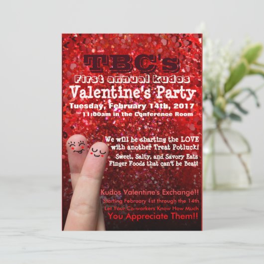 Invitation Flyer de Saint-Valentin (Debout devant)