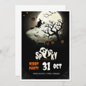 Invitation Flyer de soirée d'Halloween effrayant (Devant / Derrière)