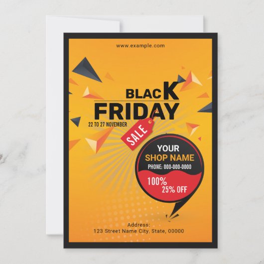 Invitation Flyer de vente du vendredi noir (Devant)