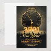 Invitation Flyer d'invitation à la fête du Nouvel An (Devant / Derrière)