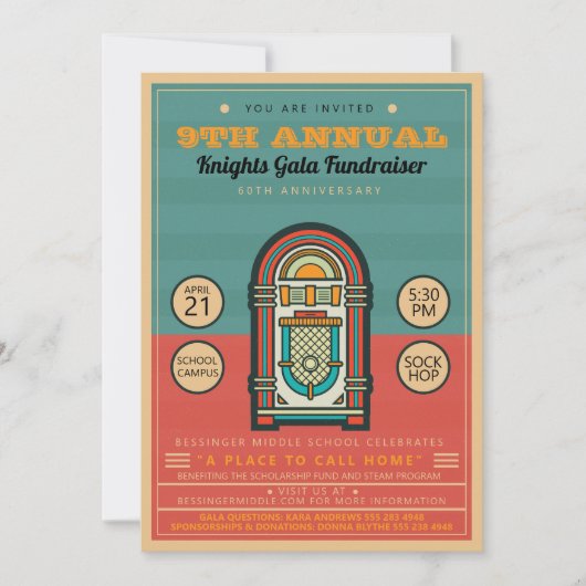 Invitation Flyer d'invitation de la partie de houblon de juke (Devant)