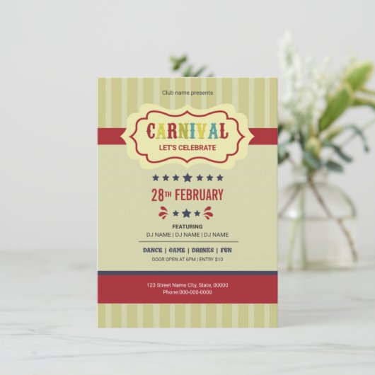 Invitation Flyer du Carnaval (Debout devant)