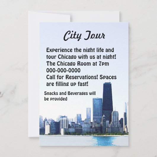 Invitation Flyer du Chicago Tour (Devant)