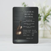 Invitation flyer du festival de musique élégant (Debout devant)