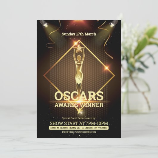 Invitation Flyer Oscar Award (Debout devant)