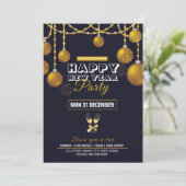 Invitation Flyer pour la fête du Nouvel An (Debout devant)