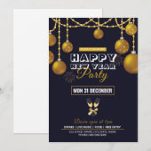 Invitation Flyer pour la fête du Nouvel An (Devant / Derrière)