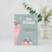 Invitation Flyer pour une Soirée de Crème Glacée R (Debout devant)