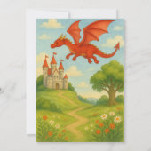 Invitation Flying Dragon Over Enchanted Forest Birthday (Dos)