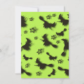 Invitation Flying witch among stars at Halloween night 3D (Dos)