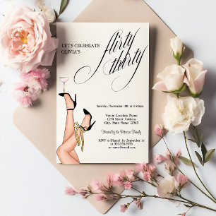 Invitation Flyrty Thirty High Heels Cocktail 30e