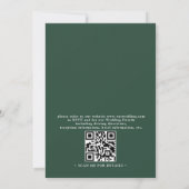 Invitation Foggy Green Mountain Pines Rustic QR Code Wedding (Dos)