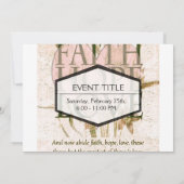 Invitation Foi, espoir et amour (Dos)