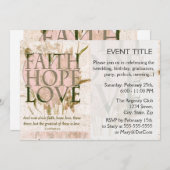 Invitation Foi, espoir et amour (Devant / Derrière)