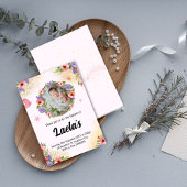 Invitation Foi lutteuse : Baptême papillon moderne photo