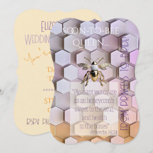 Invitation Foi Tendance Mauve Jaune Moderne Rucher Or Abeille