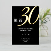 Invitation Foil 30e anniversaire personnalisable (Debout devant)