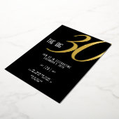 Invitation Foil 30e anniversaire personnalisable (Rotation)