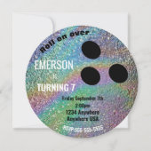 Invitation FOIL BOWLING BALL, bowling, fête d'anniversaire Gl (Devant)
