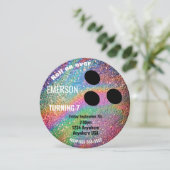 Invitation FOIL BOWLING BALL, bowling, fête d'anniversaire Gl (Debout devant)