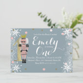 Invitation Foil de premier anniversaire Casse-Noisette Flocon (Debout devant)