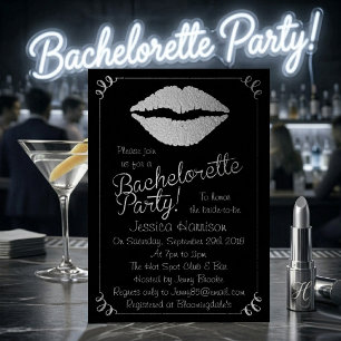 Invitation Foil Lips Bachelorette