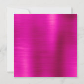 Invitation Foil rose chaud argent et noir anniversaire (Dos)