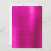 Invitation Foil rose chaud argent et noir anniversaire (Dos)