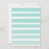 Invitation Foil Silver & Turquoise Moderne Floral Graduation  (Dos)