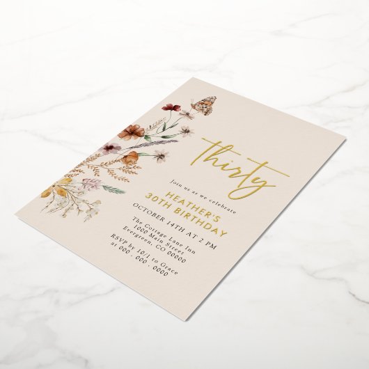 Invitation Foil Trente Anniversaire (Rotation)