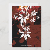 Invitation Foilage orange et blanc élégant fait sur commande (Dos)