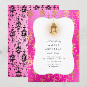 Invitation Foilé d'or Mariage Bollywood Arabian Shower de Mar