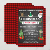 Invitation Foire de Noël artisanal fête collecte de fonds évé (Devant / Derrière)