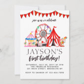 Invitation Foire du Carnaval de Cirque Ferris Fête de Roue An (Devant)