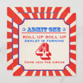 Invitation Foire du cirque 4e anniversaire (Devant / Derrière)