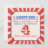 Invitation Foire du cirque 4e anniversaire (Devant)