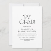 Invitation Foire moderne Yay Grad Photo Party (Devant)