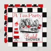 Invitation fol de Fête de la mariée de chapelier (Devant / Derrière)