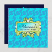 Invitation fol fascinant tropical de dauphin de (Devant / Derrière)