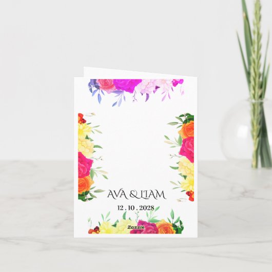 Invitation Folded Card, Modern Elegant, Editable Names (Dos)